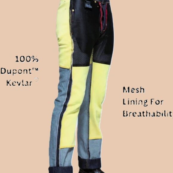 Tobacco Motowear RIOT Slim Fit Riding Jeans 30x36 Jet Black NEW - Picture 7 of 7